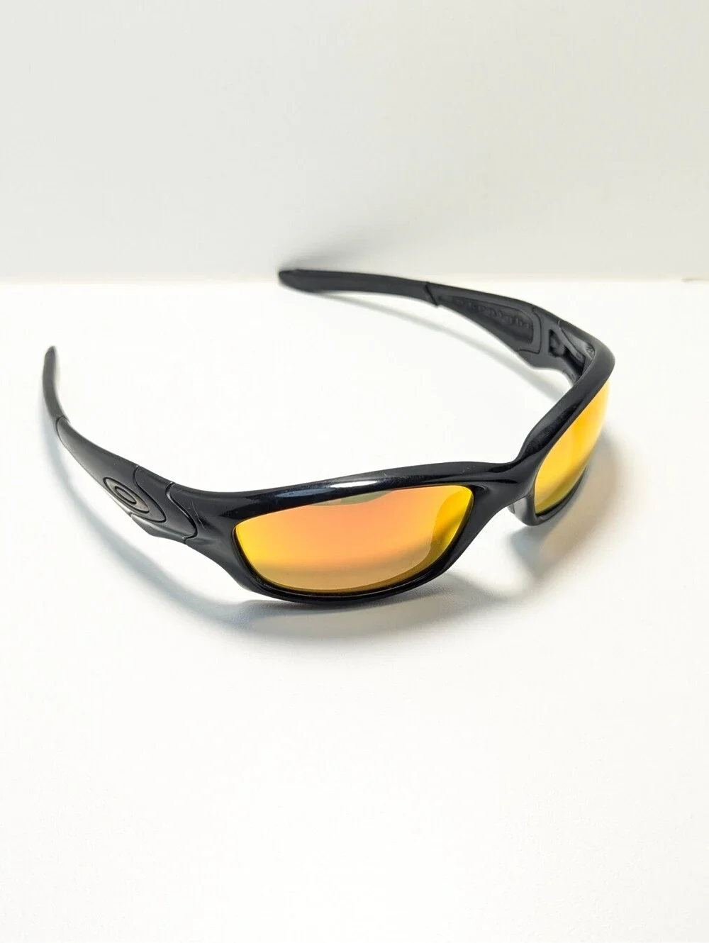 Oakley Straight 2007 Black Red Lens Outdoor Wraparound Men's Sports Sunglasses